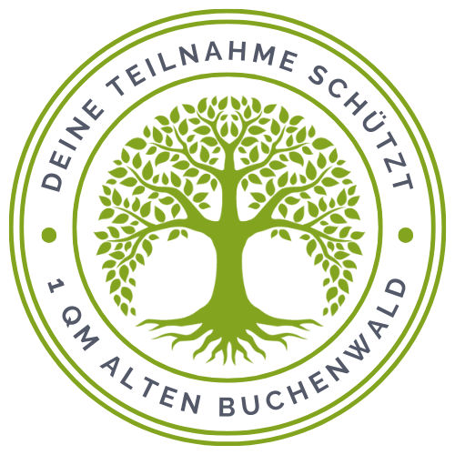 Siegel Teilnahme schützt einen Quadratmeter Buchenwald